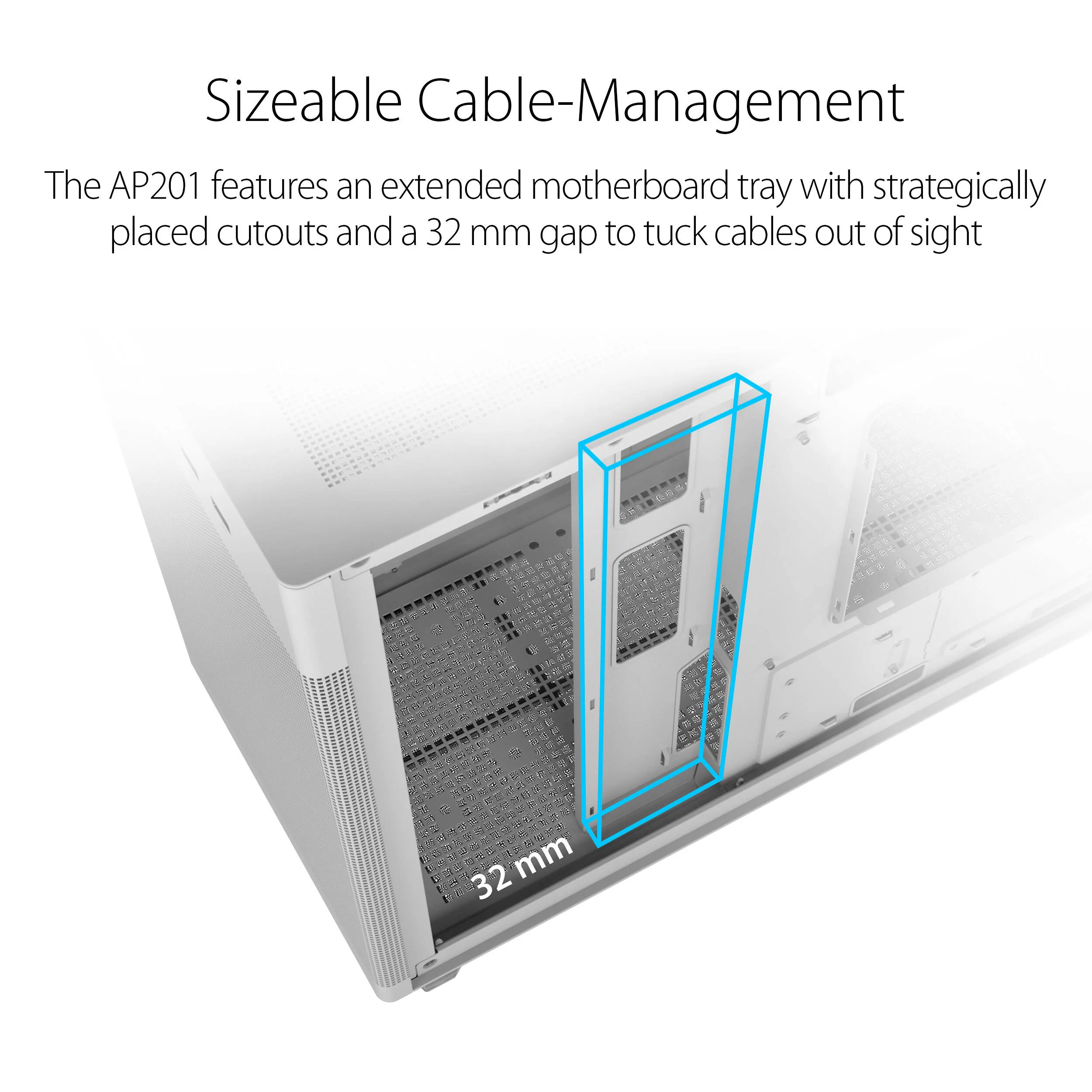 ASUS Prime AP201 Micro-ATX Case (White) - Image 6