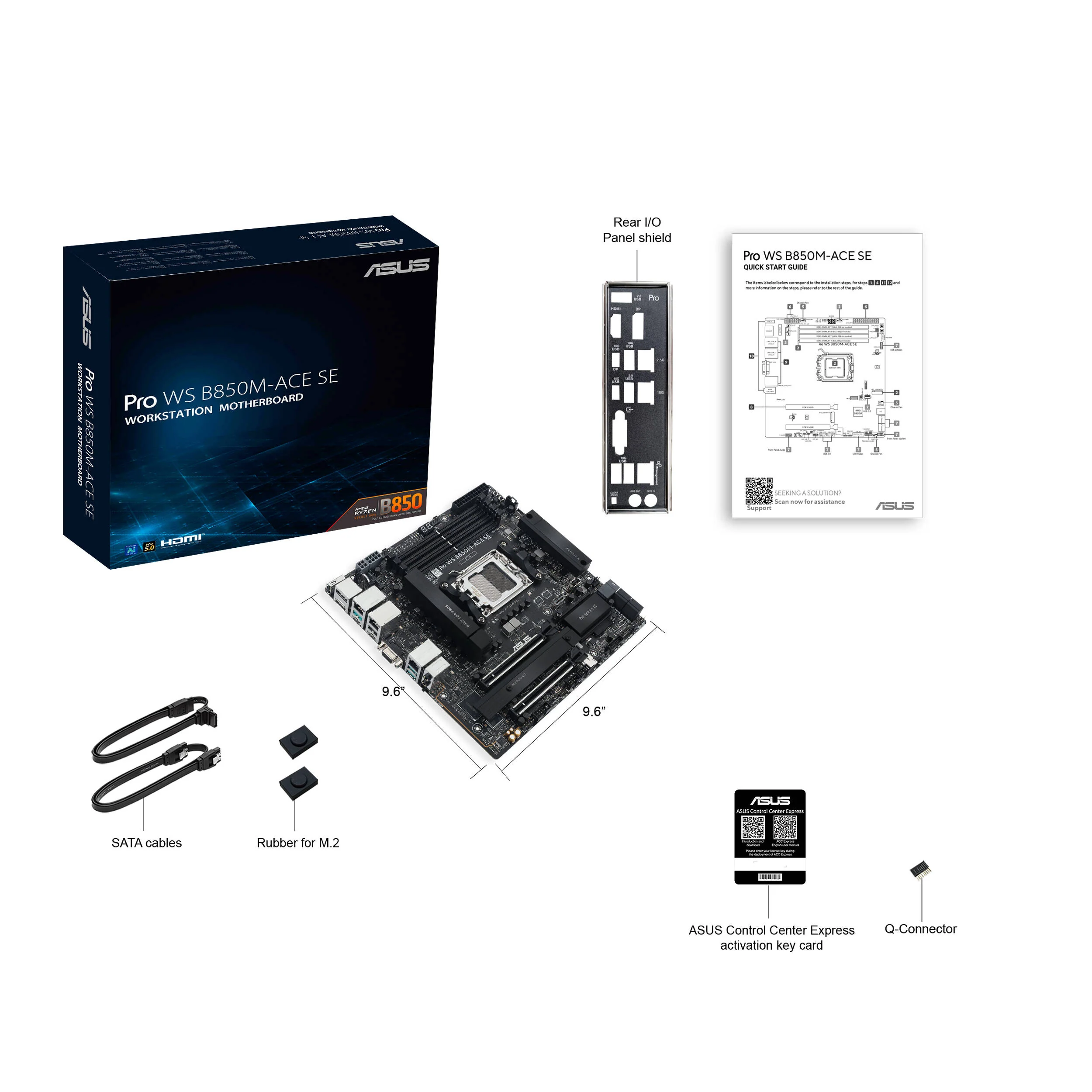 ASUS Pro WS B850M-ACE SE AM5 mATX Motherboard - Image 4