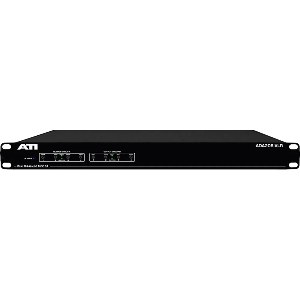 ATI Audio Inc Dual 1x4 Low-Noise Analog Distribution Amplifier (XLR Connector) - Image 2