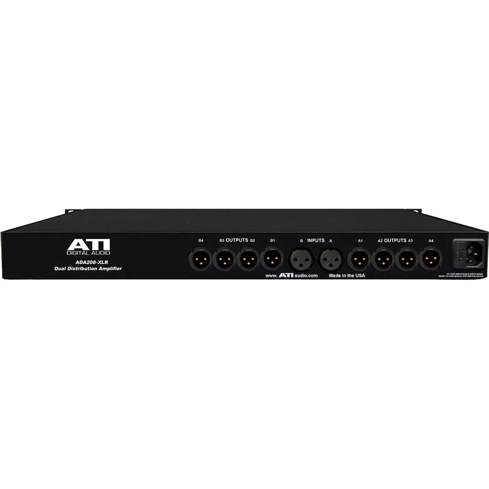 ATI Audio Inc Dual 1x4 Low-Noise Analog Distribution Amplifier (XLR Connector) - Image 3