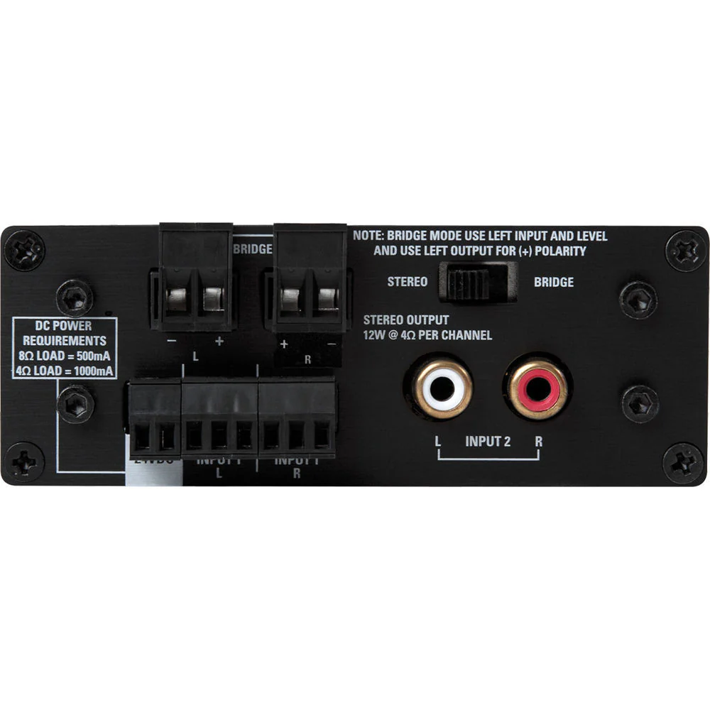 Atlas Sound Time Saving Devices TSD-PA122G 12W 2-Channel Power Amplifier (Black) - Image 4