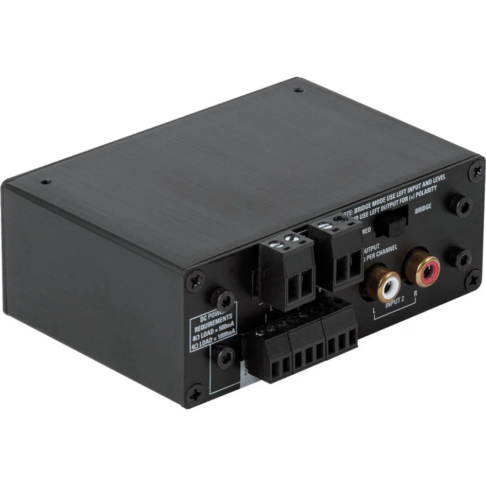 Atlas Sound Time Saving Devices TSD-PA122G 12W 2-Channel Power Amplifier (Black) - Image 5