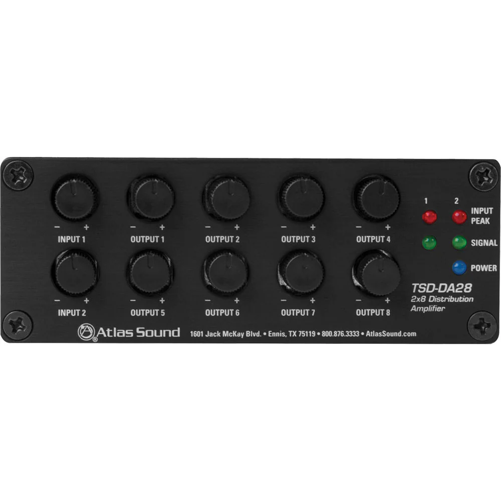 Atlas Sound TSD-DA28 2x8 Distribution Amplifier - Image 3