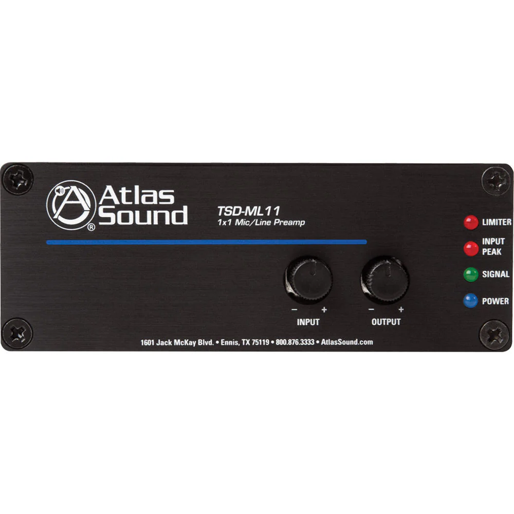 Atlas Sound TSD-ML11 1x1 Mic/Line Preamp with EQ and Mute - Image 3
