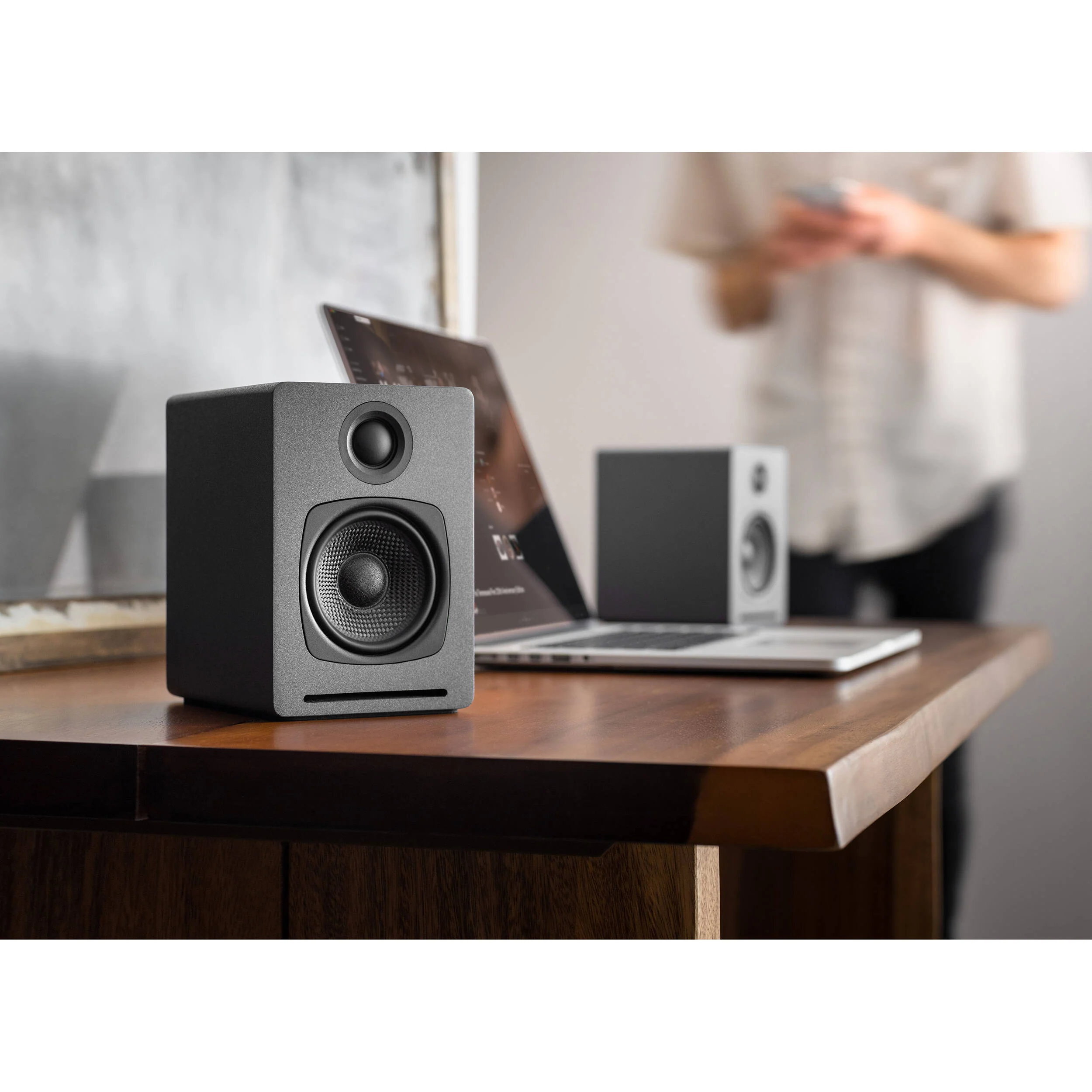 Audioengine A1 Bluetooth Speaker System (Gray, Pair) - Image 6