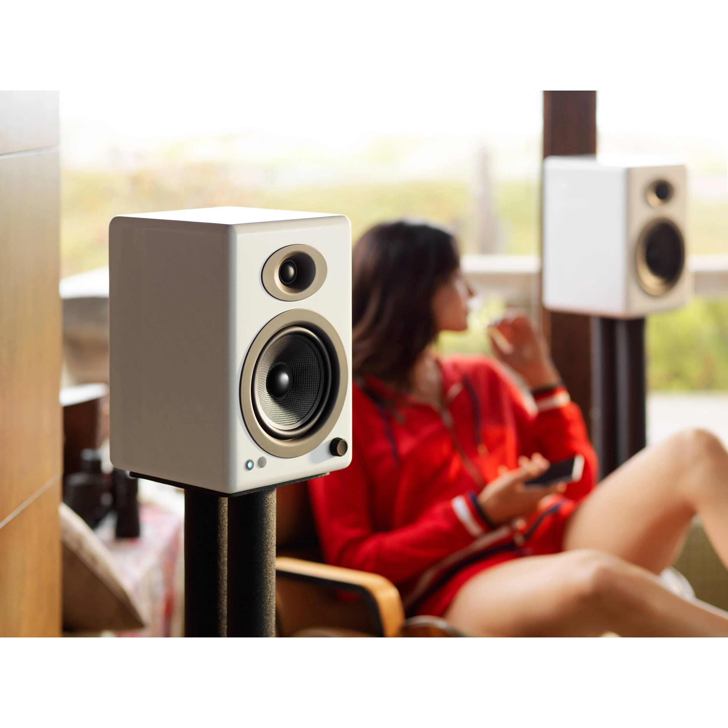 Audioengine A5+ Wireless Bluetooth Speaker System (Hi-Gloss White, Pair) - Image 3