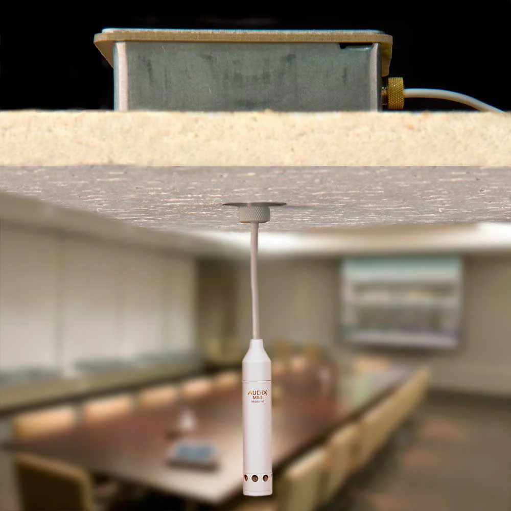 Audix M55WO Omnidirectional Hanging Ceiling Microphone with Height Adjustment - Image 4