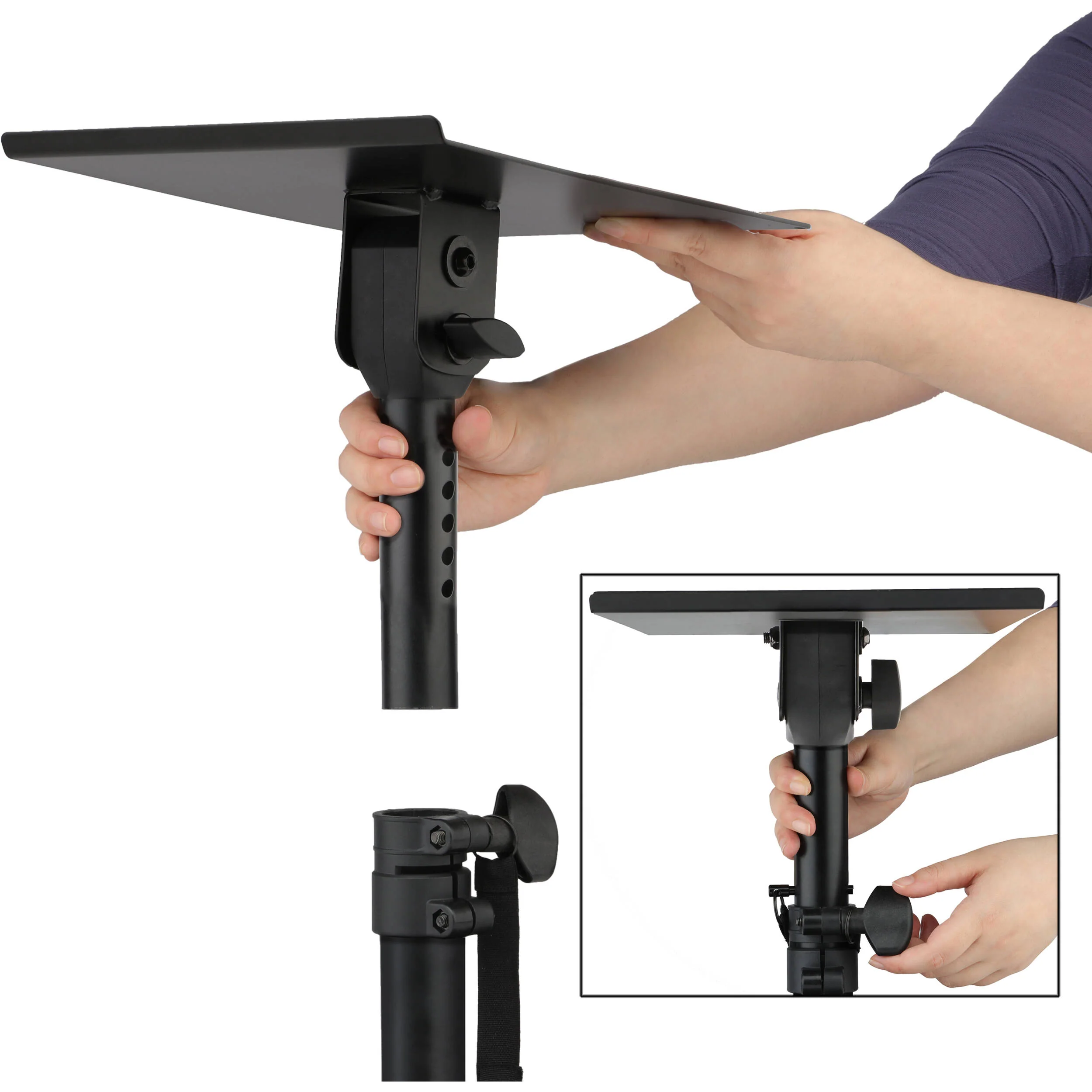 Auray SMS-10DT Adjustable Desktop Studio Monitor Stand with Base (Pair) - Image 3