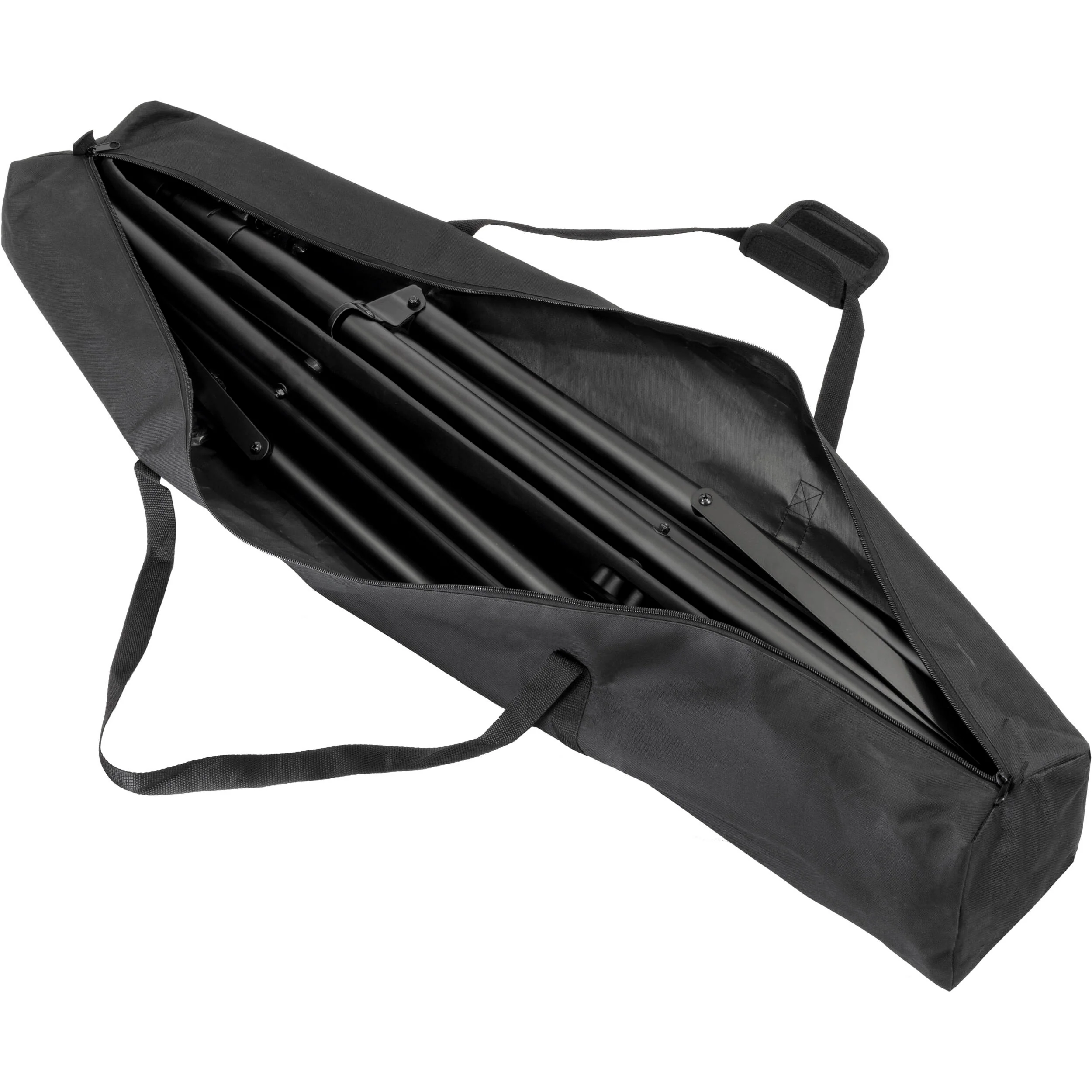 Auray SS-47S-PB Deluxe Height-Adjustable Steel Speaker Stands with Tripod Base and Carrying Case - Image 10