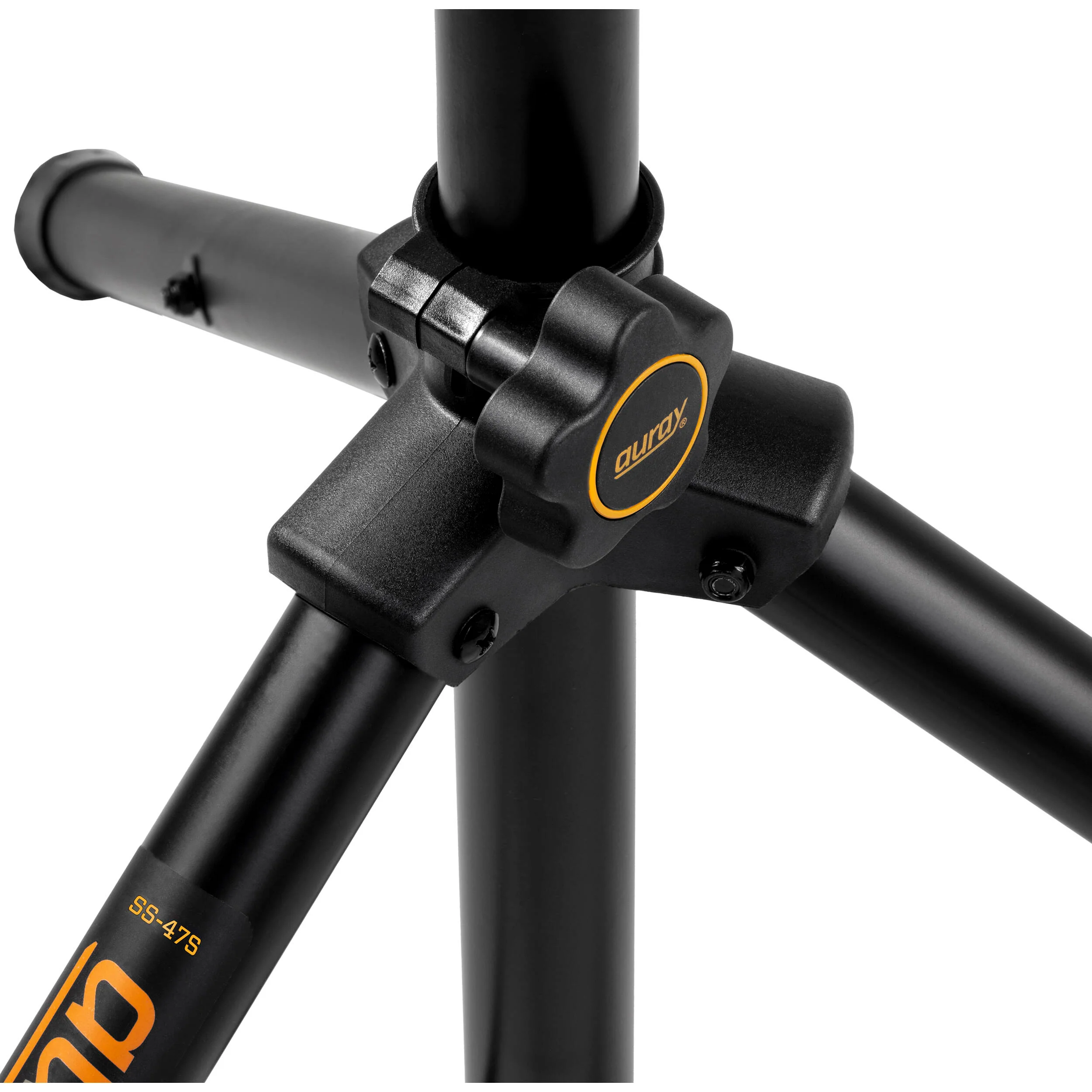 Auray SS-47S-PB Deluxe Height-Adjustable Steel Speaker Stands with Tripod Base and Carrying Case - Image 7