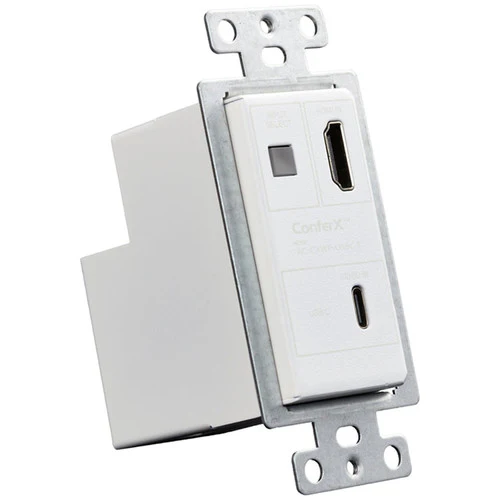 AVPro Edge ConferX HDMI/USB Type-C over HDBaseT Wall Plate Transmitter (White) - Image 2