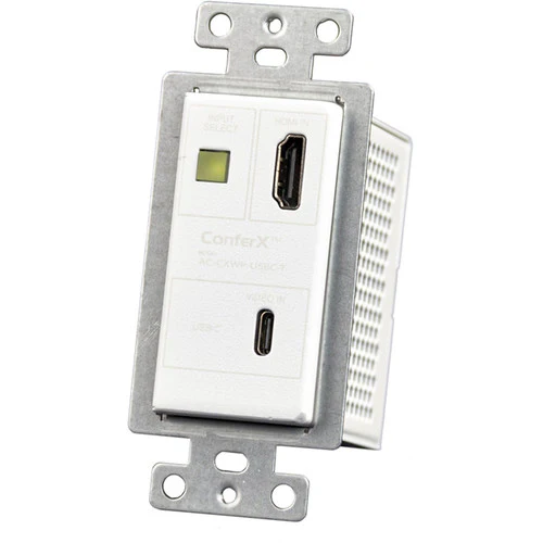 AVPro Edge ConferX HDMI/USB Type-C over HDBaseT Wall Plate Transmitter (White) - Image 3