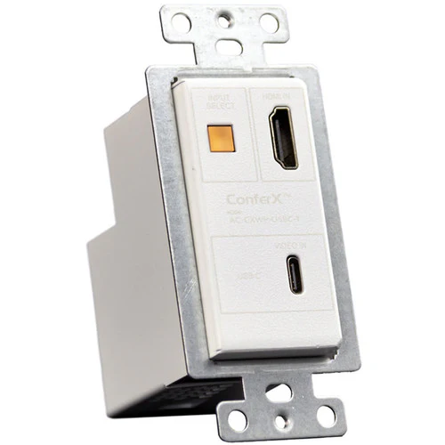 AVPro Edge ConferX HDMI/USB Type-C over HDBaseT Wall Plate Transmitter (White) - Image 4