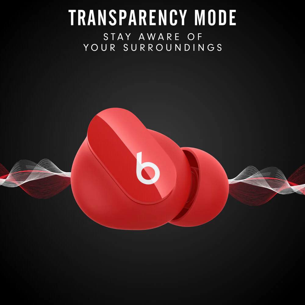 Beats by Dr. Dre Studio Buds Noise-Canceling True Wireless In-Ear Headphones (Red) - Image 3