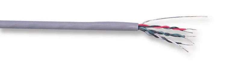 BELDEN 9501 060U500 Multipair Screened Cable, Computer, Chrome, 1 Pair, 24 AWG, 0.2 mm², 498.69 ft, 152.4 m