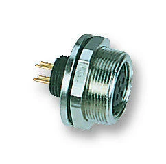 BINDER 09-0428-90-08 Circular Connector, 712 Series, Panel Mount Receptacle, 8 Contacts, Solder Socket, Metal Body