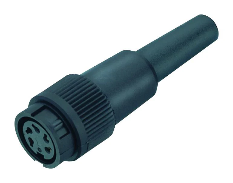 Binder 99-0618-00-06 Circular Connector 678 Series Cable Mount Receptacle 6 Contacts Solder Socket Bayonet