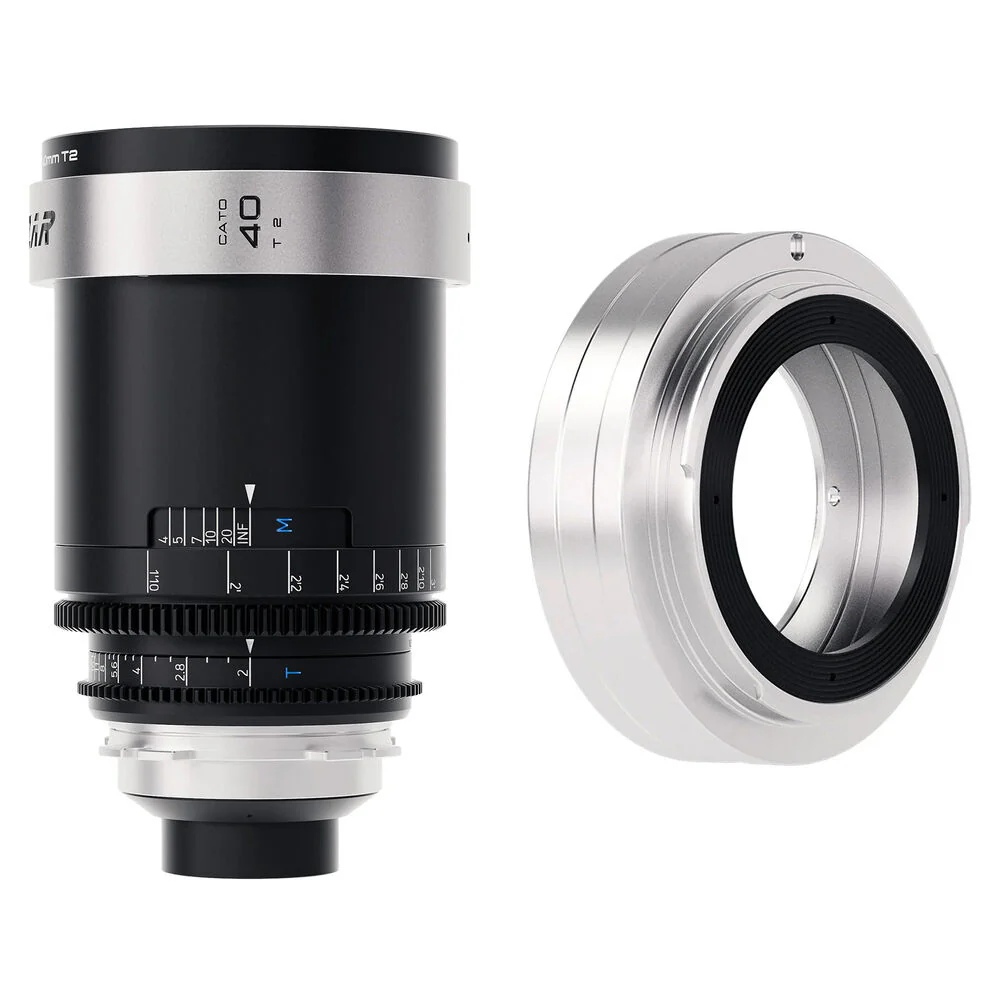 BLAZAR LENS CATO 40mm T2.0 Full Frame 2x Anamorphic Lens and Adapter Bundle (ARRI PL/Canon EF)