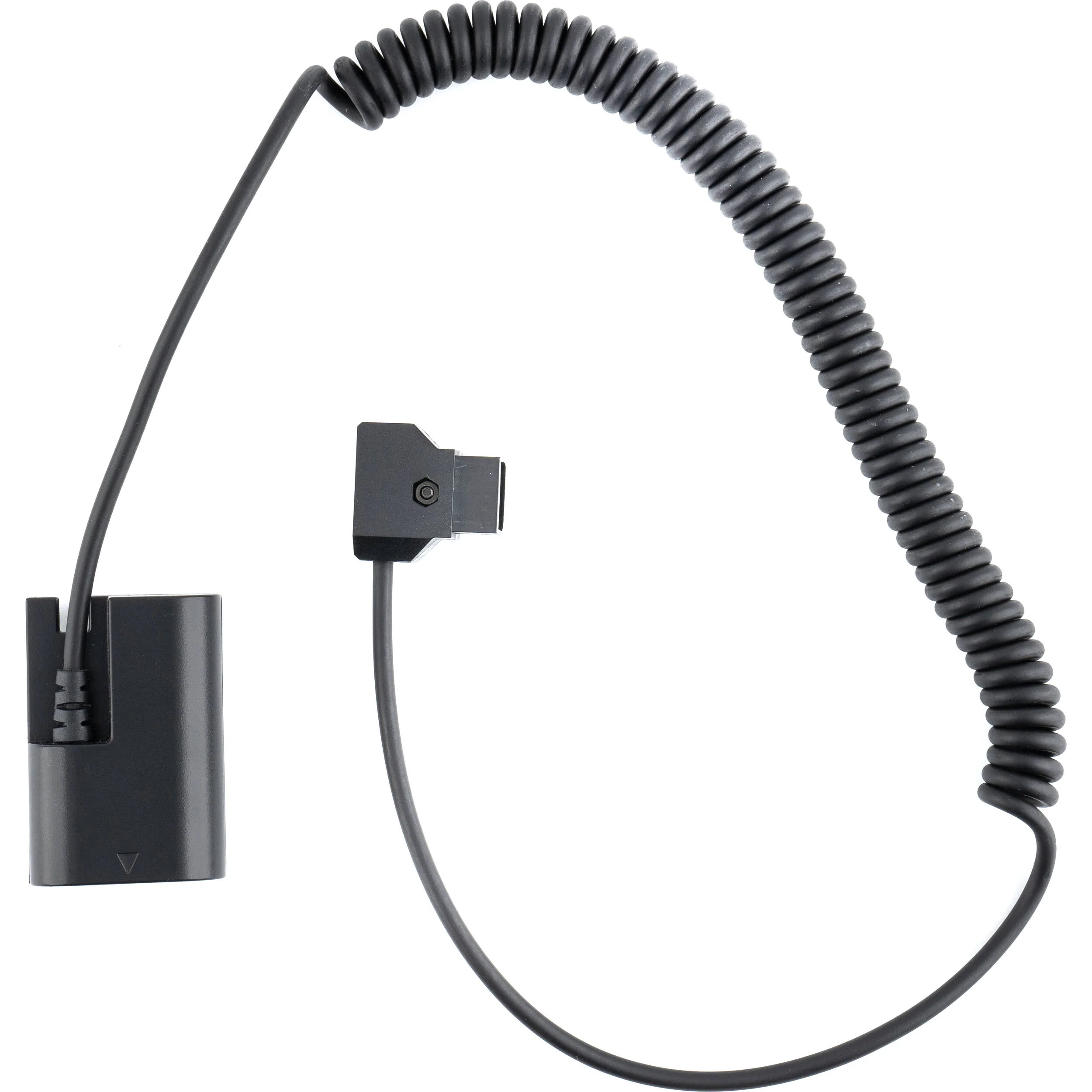 BLUTEC Coiled D-Tap to Regulated LP-E6 Dummy Battery Cable (24 to 36")