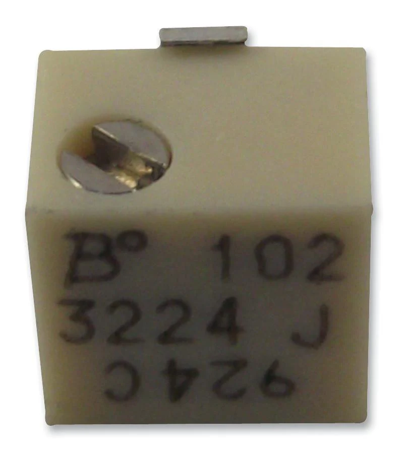 BOURNS 3224J-1-501E Trimmer Potentiometer, 500 ohm, 250 mW, ± 10%, Trimpot 3224 Series, 12 Turns, Surface Mount Device