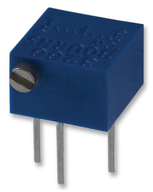 BOURNS 3266P-1-502LF Trimmer Potentiometer, 5 kohm, 250 mW, ± 10%, Trimpot 3266 Series, 12 Turns, Through Hole