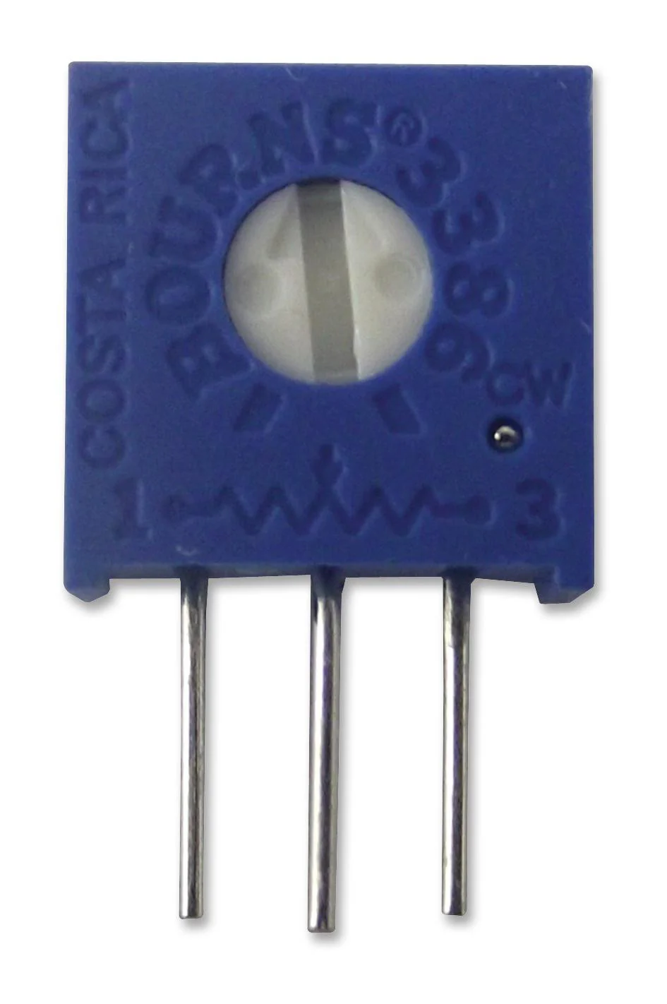 BOURNS 3386H-1-103LF Trimmer Potentiometer, 10 kohm, 500 mW, � 10%, Trimpot 3386 Series, 1 Turns, Through Hole