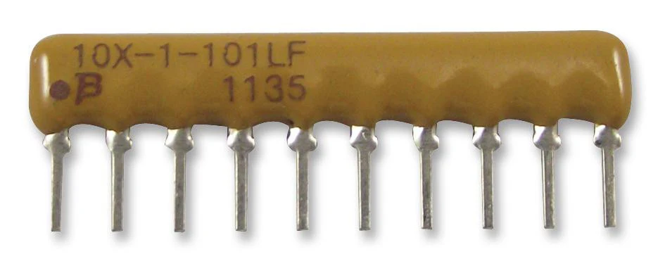 BOURNS 4608X-102-223LF Fixed Network Resistor, 22 kohm, 100 V, 4 Elements, Isolated, SIP, 300 mW