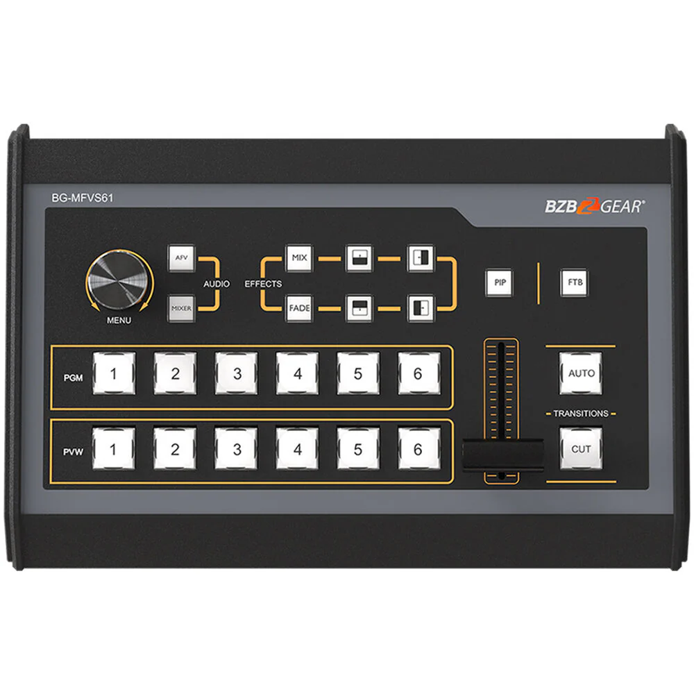 BZBGear 3 x 20x PTZ Camera Broadcast Kit with 6-Channel Mixer, 8-Port Switch & Controller (White) - Image 5