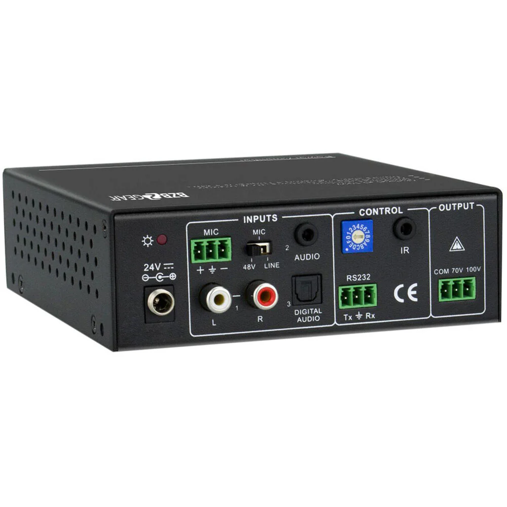 BZBGear 40W/70V 2-Channel Stereo/Mono Audio Amplifier - Image 5