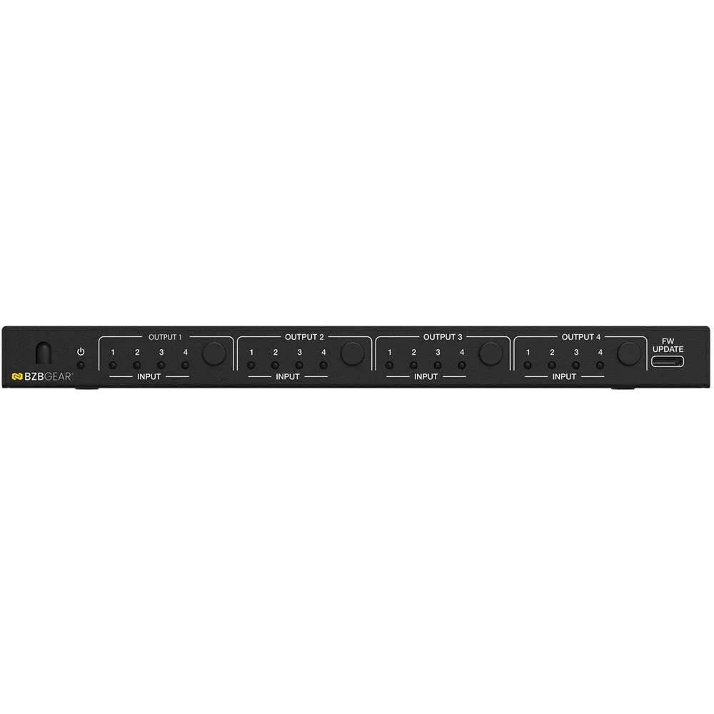 BZBGEAR 4x4 UHD 4K HDMI Seamless Matrix Switcher/Video Wall Processor - Image 6