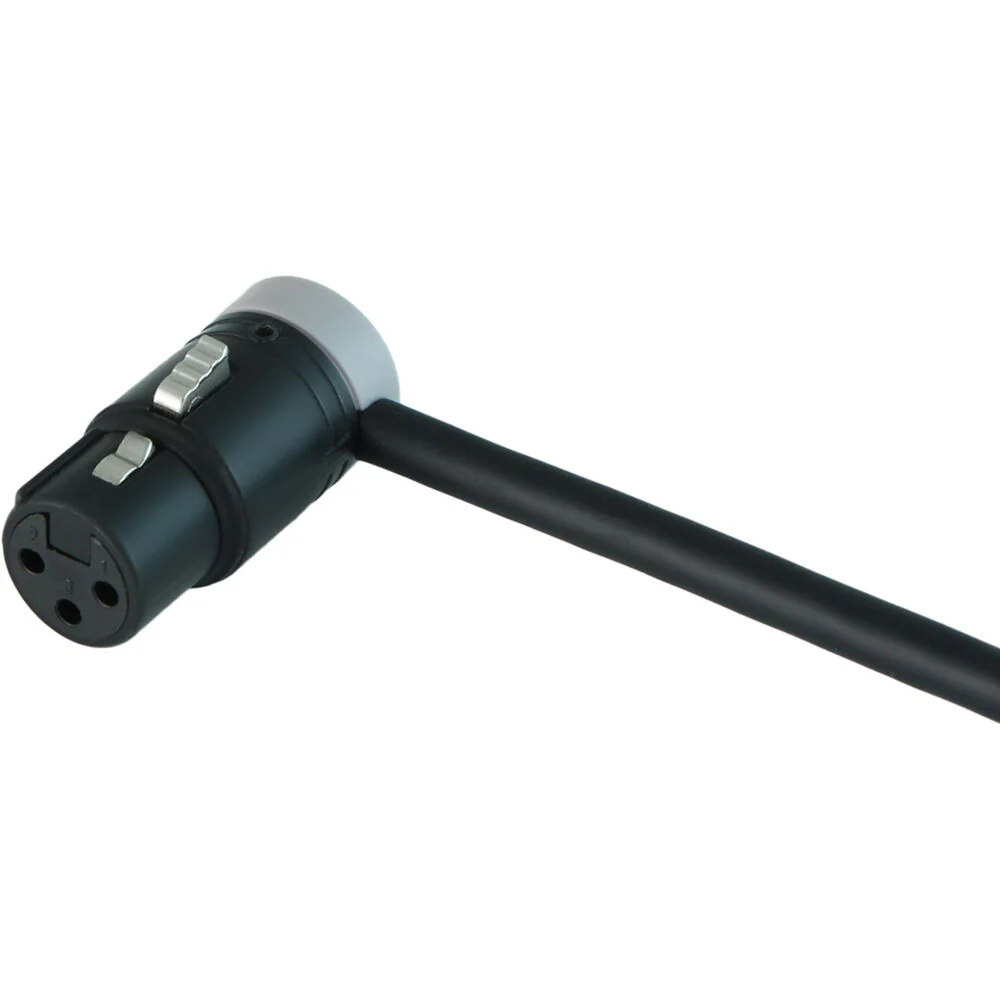 Cable Techniques Low-Profile Right-Angle XLR 3-Pin Female Connector (Large Outlet, A-Shell, Gray Cap) - Image 4