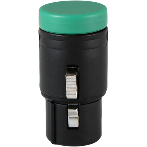 Cable Techniques Low-Profile Right-Angle XLR 3-Pin Female Connector (Standard Outlet, B-Shell, Green Cap) - Image 3