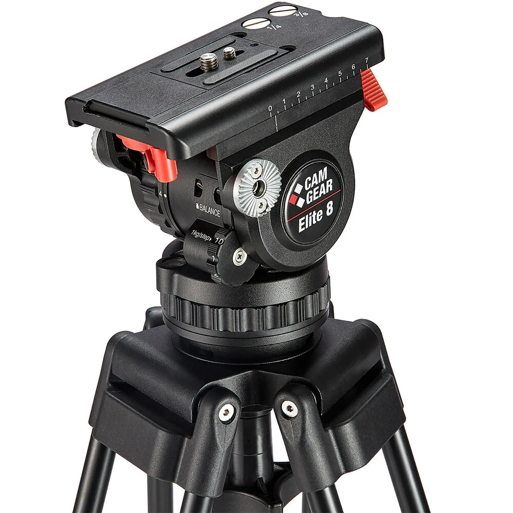 Camgear Elite 8 Carbon Fiber Tripod System with 75mm Fluid Head & Ground Spreader - Image 2