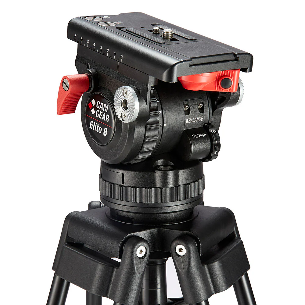 Camgear Elite 8 Carbon Fiber Tripod System with 75mm Fluid Head & Ground Spreader - Image 3
