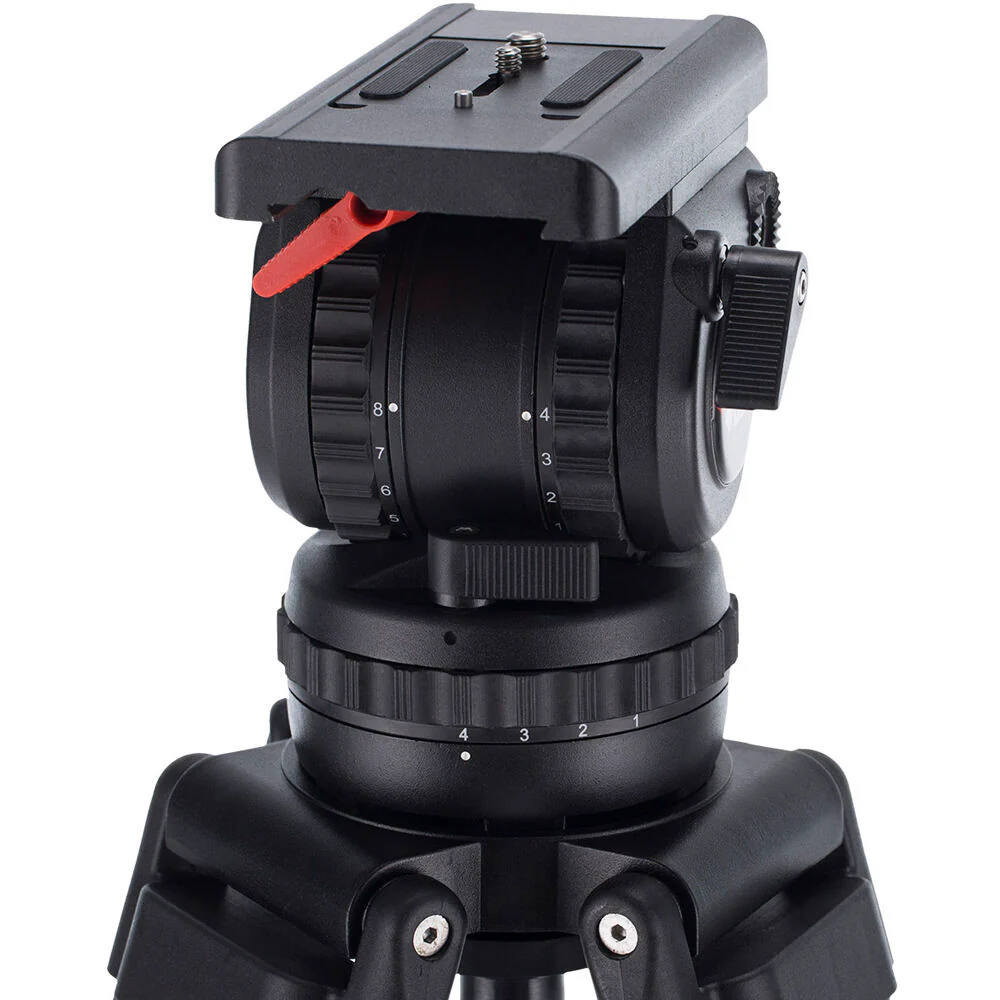 Camgear V10 CF/MS Fluid Head & Carbon Fiber Tripod with Mid-Level Spreader System (100mm) - Image 4