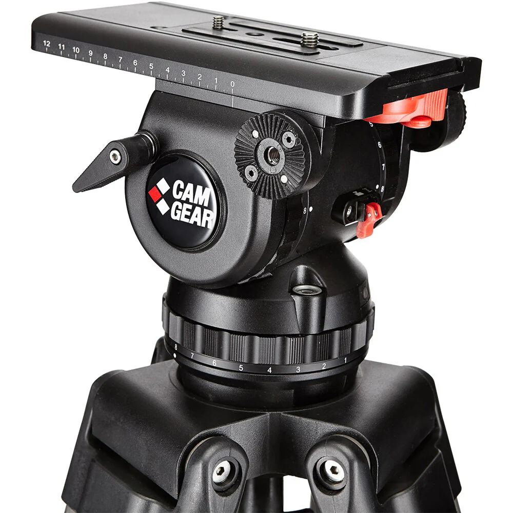 Camgear V20P EFP CF/MS Fluid Head and Carbon Fiber Tripod System (100mm) - Image 2