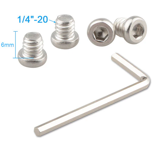 CAMVATE 1/4"-20 Short Hex Bolt Adapter Set for Rod Clamp (4-Pack) - Image 4