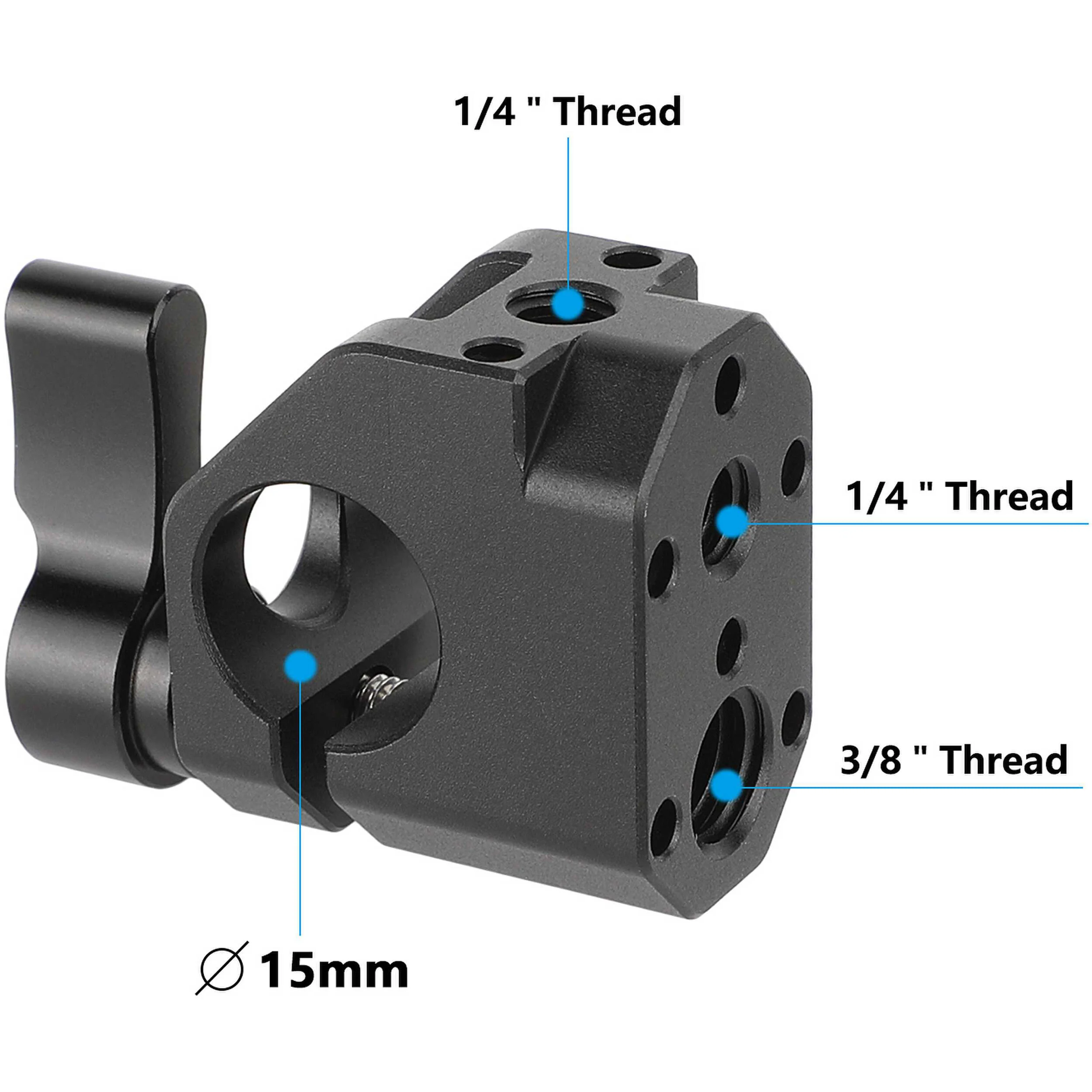 CAMVATE 15mm Rod Clamp with Anti-Twist Accessory Mounting - Image 3