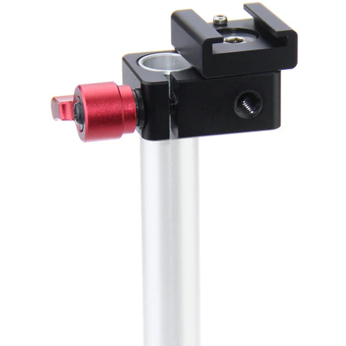 CAMVATE 15mm Rod Clamp with Cold Shoe Base (Red Lever) - Image 5