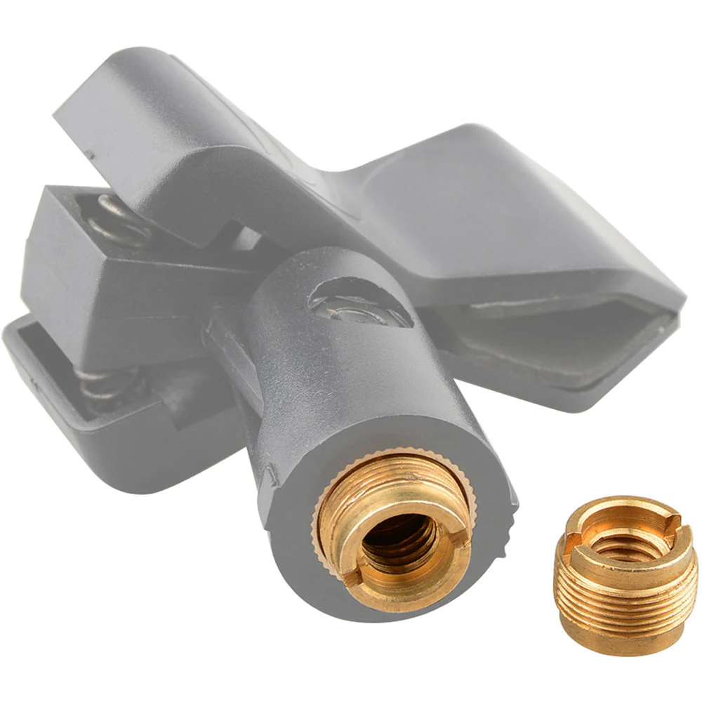 CAMVATE 3/8"-16 Female to 5/8"-27 Male Thread Adapter for Microphone Mounts & Stands (Gold Brass, 2-Pack) - Image 4