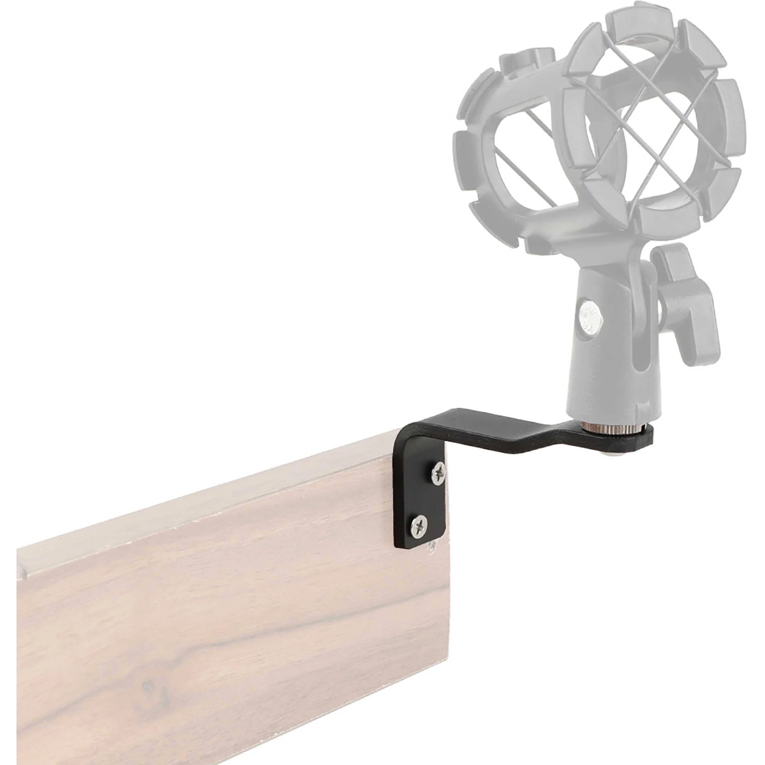 CAMVATE 5/8" Male to 1/4" Female Microphone Screw Adapter with Right-Angle Pedestal Mount - Image 2