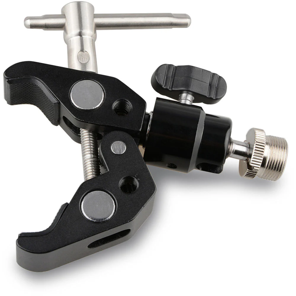 CAMVATE Crab Clamp with 5/8"-27 Ball Head Mount for Microphone - Image 3