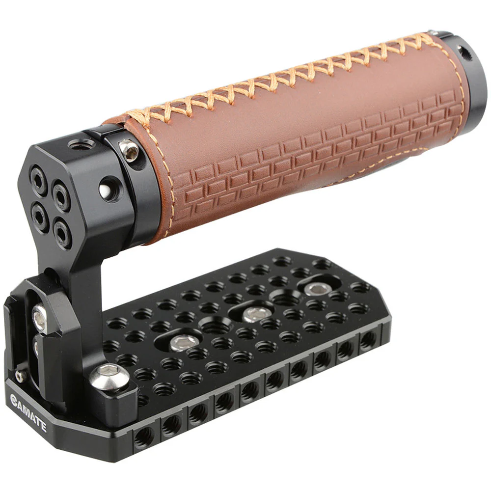 CAMVATE Handle Grip Top Cheese Plate for Blackmagic Design URSA Mini Cameras (Leather) - Image 3