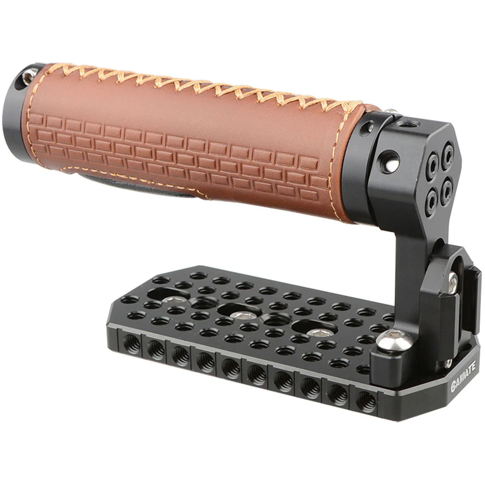 CAMVATE Handle Grip Top Cheese Plate for Blackmagic Design URSA Mini Cameras (Leather) - Image 4