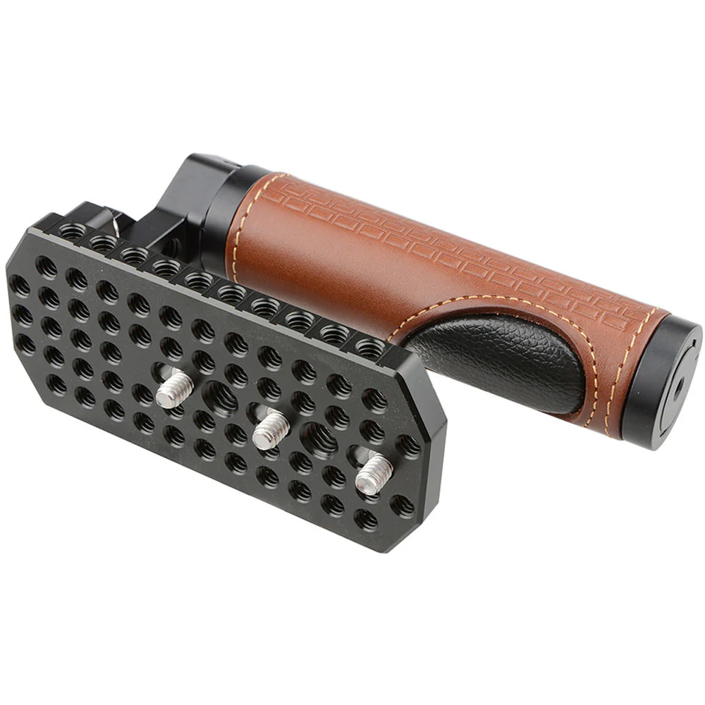 CAMVATE Handle Grip Top Cheese Plate for Blackmagic Design URSA Mini Cameras (Leather) - Image 5