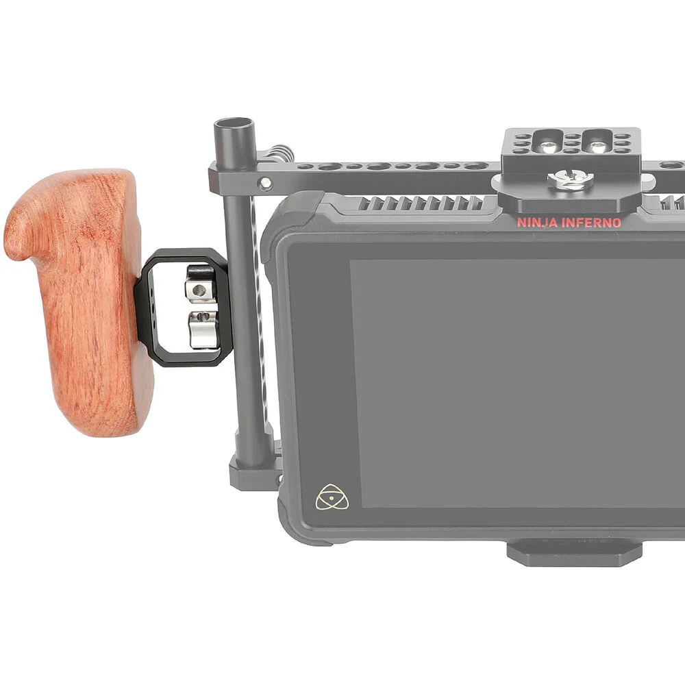 CAMVATE Large Wooden Handgrip with 1/4"-20 Thumbscrews (Left Side) - Image 2