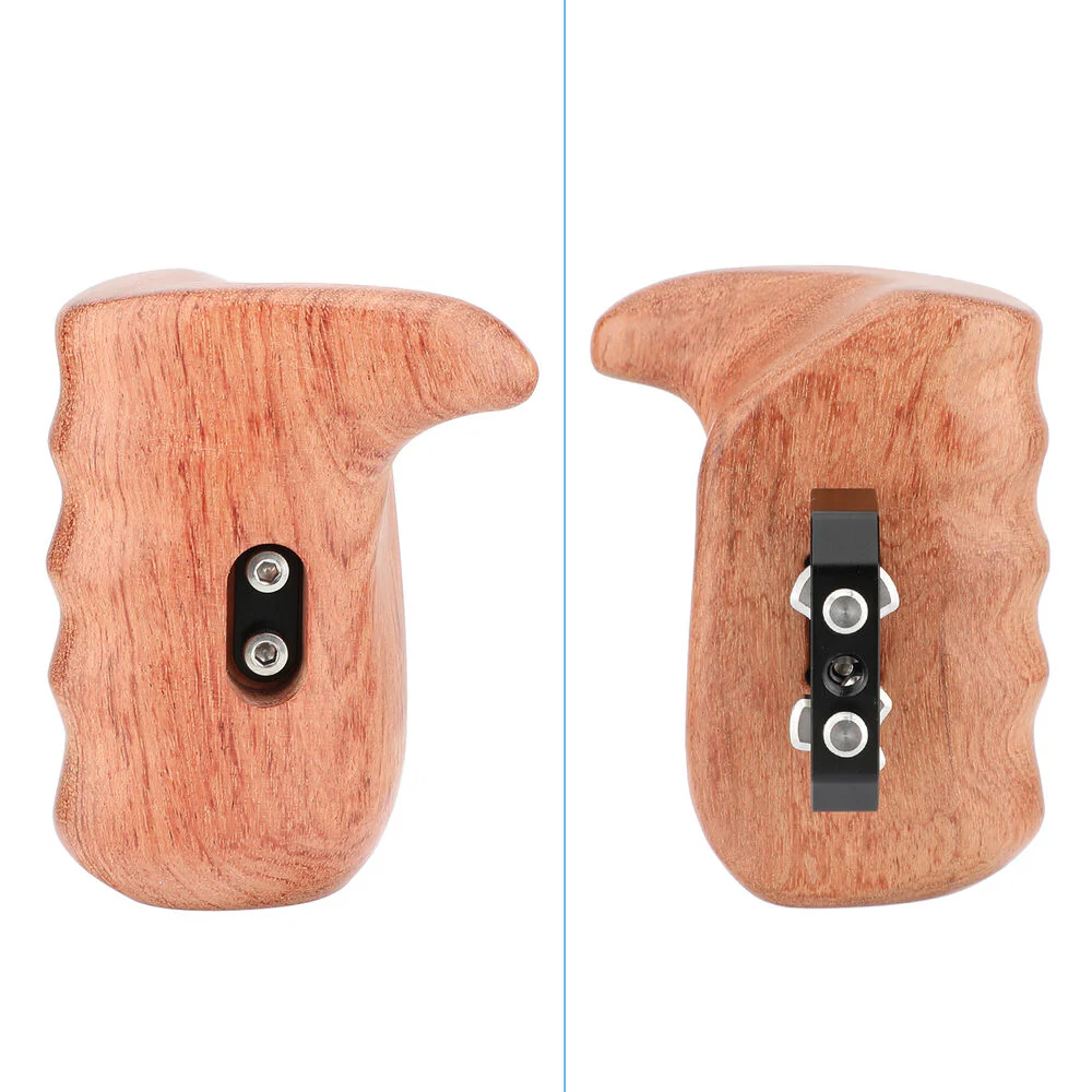 CAMVATE Large Wooden Handgrip with 1/4"-20 Thumbscrews (Left Side) - Image 4