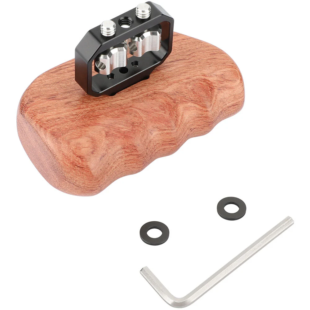 CAMVATE Large Wooden Handgrip with 1/4"-20 Thumbscrews (Left Side) - Image 7