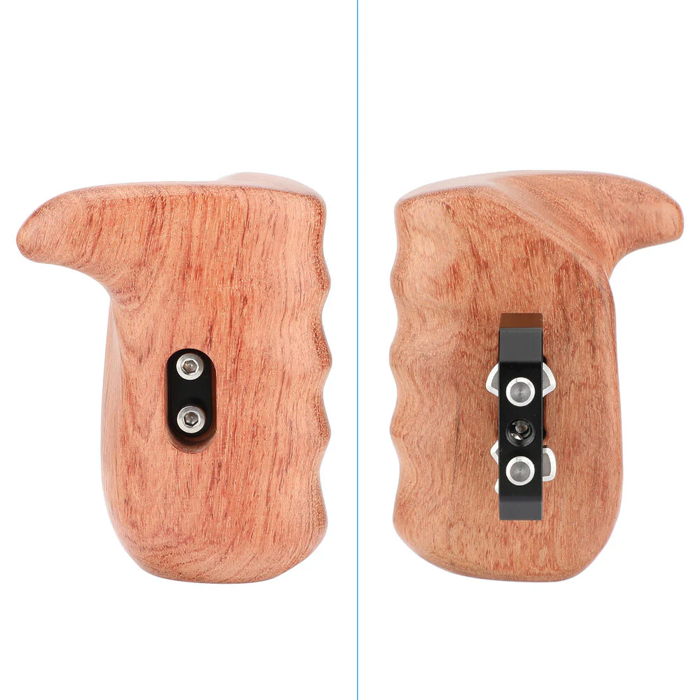 CAMVATE Large Wooden Handgrip with 1/4"-20 Thumbscrews (Right Side) - Image 4