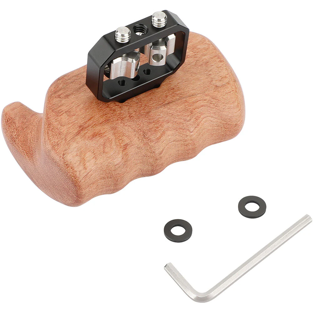 CAMVATE Large Wooden Handgrip with 1/4"-20 Thumbscrews (Right Side) - Image 7